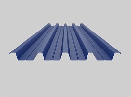 фото 1 - окрашенный профнастил н60-845, 0,45 мм, синий